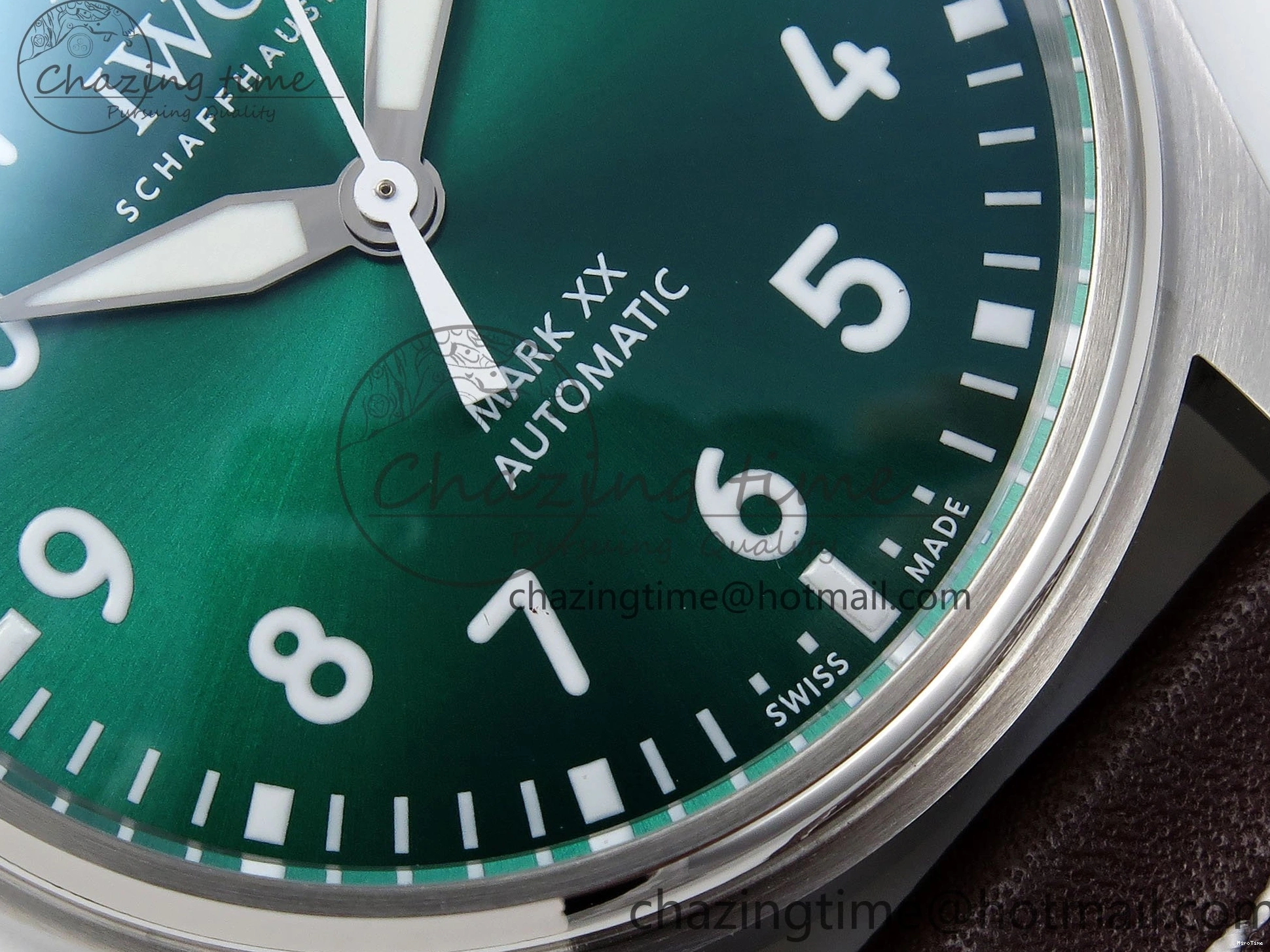 MIROTIME 0511 ZipUp Pilot Mark XX BLSF 1:1 Best Edition Green Dial on Brown Leather Strap MIYOTA 7019